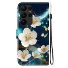 For Samsung Galaxy S23 Ultra 5G Crystal Texture Colored Drawing Leather Phone Case(Magnolia) - 3