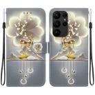 For Samsung Galaxy S23 Ultra 5G Crystal Texture Colored Drawing Leather Phone Case(Sika Deer) - 1