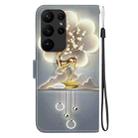For Samsung Galaxy S23 Ultra 5G Crystal Texture Colored Drawing Leather Phone Case(Sika Deer) - 3