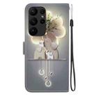 For Samsung Galaxy S23 Ultra 5G Crystal Texture Colored Drawing Leather Phone Case(Elephants) - 3