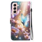 For Samsung Galaxy S22 5G Crystal Texture Colored Drawing Leather Phone Case(Butterfly Love Flower) - 3