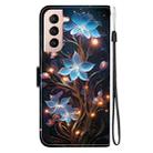 For Samsung Galaxy S22 5G Crystal Texture Colored Drawing Leather Phone Case(Little Lantern Flower) - 3