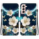 For Samsung Galaxy S21+ 5G Crystal Texture Colored Drawing Leather Phone Case(Magnolia) - 1