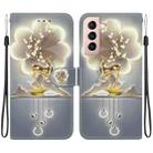 For Samsung Galaxy S21+ 5G Crystal Texture Colored Drawing Leather Phone Case(Sika Deer) - 1