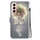 For Samsung Galaxy S21+ 5G Crystal Texture Colored Drawing Leather Phone Case(Elephants) - 3