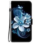 For Samsung Galaxy S21 FE 5G Crystal Texture Colored Drawing Leather Phone Case(Black Orchid) - 2