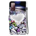 For Samsung Galaxy S20 FE Crystal Texture Colored Drawing Leather Phone Case(Heart Shaped) - 3