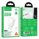 hoco N60 PD20W Type-C Charger Set with 1m Type-C to 8 Pin Cable, Specification:EU Plug(White) - 3