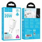 hoco N61 PD20W+QC3.0 Charger Set with 1m Type-C to 8 Pin Cable, Specification:EU Plug(White) - 3