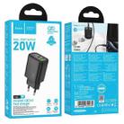 hoco N61 PD20W+QC3.0 Dual Port Charger, Specification:EU Plug(Black) - 3