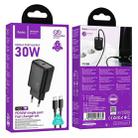 hoco N62 PD30W Type-C Charger Set with 1m Type-C to Type-C Cable, Specification:EU Plug(Black) - 3