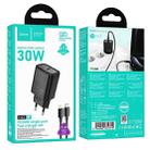 hoco N62 PD30W Type-C Charger Set with 1m Type-C to 8 Pin Cable, Specification:EU Plug(Black) - 3