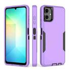 For Samsung Galaxy A06 4G Magnetic PC Hybrid TPU Phone Case(Purple+Black) - 1