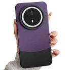 For Huawei Mate 70 Pro Color Contrast 2 in 1 Skin Feel PC Hybrid TPU Phone Case(Purple+Black) - 1