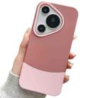 For Huawei Pura 70 Pro / Pura 70 Pro+ Color Contrast 2 in 1 Skin Feel PC Hybrid TPU Phone Case(Rose Red+Pink) - 1