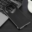 For Huawei Mate 70 Pro / Pro+ Plain Leather Electroplated PC Phone Case(Black) - 2