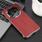 For Huawei Mate 70 RS Ultimate Plain Leather Electroplated PC Phone Case(Red) - 2