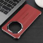 For Huawei Mate 70 RS Ultimate Plain Leather Electroplated PC Phone Case(Red) - 3