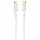 awei CL-221T Type-C to Type-C 240W Smart Fast Data Charging Cable, Length:2m(White) - 1