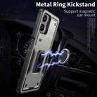 For Motorola Moto G 5G 2024 Ring Holder PC Hybrid TPU Phone Case(Titanium Grey) - 2