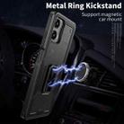 For Motorola Moto G 5G 2024 Ring Holder PC Hybrid TPU Phone Case(Black) - 2