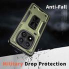 For Redmi Note 14 Pro 5G Ring Holder PC Hybrid TPU Phone Case(Olive Green) - 3