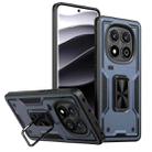 For Redmi Note 14 Pro 5G Ring Holder PC Hybrid TPU Phone Case(Navy Blue) - 1