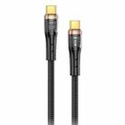 awei CL-229C Type-C to Type-C 100W with Chip Braid Fast Data Charging Cable, Length:1.2m(Black) - 1