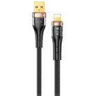 awei CL-229L USB A to 8 Pin Braid Fast Data Charging Cable, Length:1.2m(Black) - 1