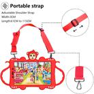 For Samsung Galaxy Tab A8.0 (2019) T290 Cartoon Monkey Kids Tablet Shockproof EVA Protective Case with Holder & Shoulder Strap & Handle(Red) - 1