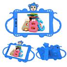 For Samsung Galaxy Tab A8.0 (2019) T290 Cartoon Monkey Kids Tablet Shockproof EVA Protective Case with Holder & Shoulder Strap & Handle(Blue) - 1
