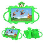 For Samsung Galaxy Tab A8.0 (2019) T290 Cartoon Monkey Kids Tablet Shockproof EVA Protective Case with Holder & Shoulder Strap & Handle(Green) - 1