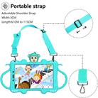 For Samsung Galaxy Tab A8.0 (2019) T290 Cartoon Monkey Kids Tablet Shockproof EVA Protective Case with Holder & Shoulder Strap & Handle(Turquoise) - 2