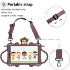 For Samsung Galaxy Tab A8.0 (2019) T290 Cartoon Monkey Kids Tablet Shockproof EVA Protective Case with Holder & Shoulder Strap & Handle(Brown) - 1