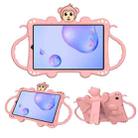 For Samsung Galaxy Tab A 8.4 (2020) T307 Cartoon Monkey Kids Tablet Shockproof EVA Protective Case with Holder & Shoulder Strap & Handle(Rose Gold) - 1