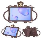 For Samsung Galaxy Tab A 8.4 (2020) T307 Cartoon Monkey Kids Tablet Shockproof EVA Protective Case with Holder & Shoulder Strap & Handle(Brown) - 1