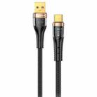 awei CL-229T USB A to Type-C with Chip Braid Fast Data Charging Cable, Length:1.2m(Black) - 1