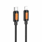 Borofone BX114 Structure PD27W Type-C to 8 Pin Fast Charging Data Cable, Length: 1m(Black) - 1