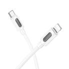 Borofone BX114 Structure PD27W Type-C to 8 Pin Fast Charging Data Cable, Length: 1m(White) - 2