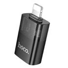 hoco UA36 8 Pin Male to USB Female OTG Transparent Adapter(Black) - 2