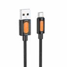 Borofone BX114 Structure 2.4A USB to Micro USB Charging Data Cable, Length: 1m(Black) - 1