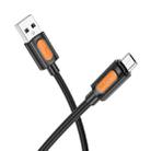 Borofone BX114 Structure 2.4A USB to Micro USB Charging Data Cable, Length: 1m(Black) - 2