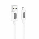 Borofone BX114 Structure 2.4A USB to Micro USB Charging Data Cable, Length: 1m(White) - 1