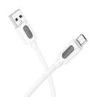 Borofone BX114 Structure 2.4A USB to Micro USB Charging Data Cable, Length: 1m(White) - 2