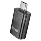 hoco UA36B USB-C / Type-C Male to USB Female OTG Transparent Adapter(Black) - 2