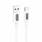 Borofone BX114 Structure 3A USB to Type-C Charging Data Cable, Length: 1m(White) - 1