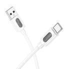 Borofone BX114 Structure 3A USB to Type-C Charging Data Cable, Length: 1m(White) - 2