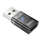 hoco UA36C USB Male to USB-C / Type-C Female OTG Transparent Adapter(Black) - 1