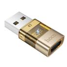 hoco UA36C USB Male to USB-C / Type-C Female OTG Transparent Adapter(Gold) - 1