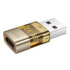 hoco UA36C USB Male to USB-C / Type-C Female OTG Transparent Adapter(Gold) - 2